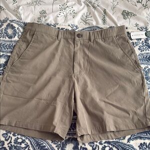 Marine Layer Tan Flat Front Shorts